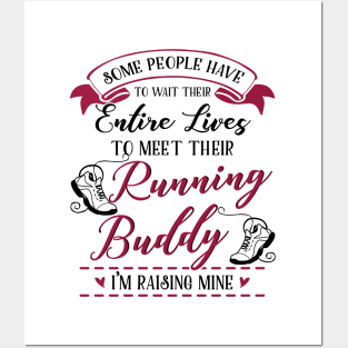 Running Mom and Baby Matching T-shirts Gift Posters and Art